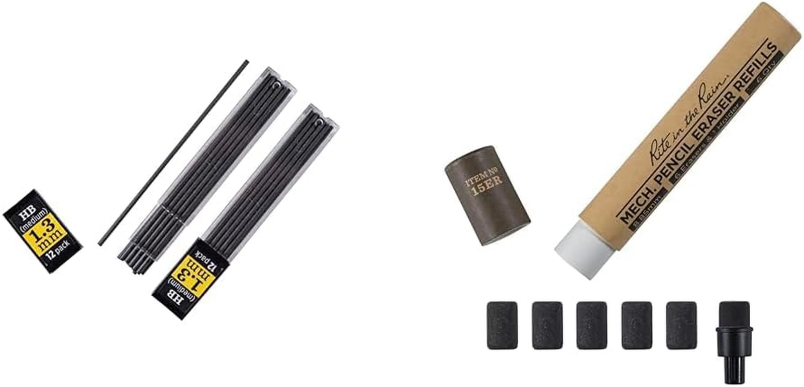Medium 1.3Mm Mechanical Pencil Lead Refills 24-Pack, Eraser