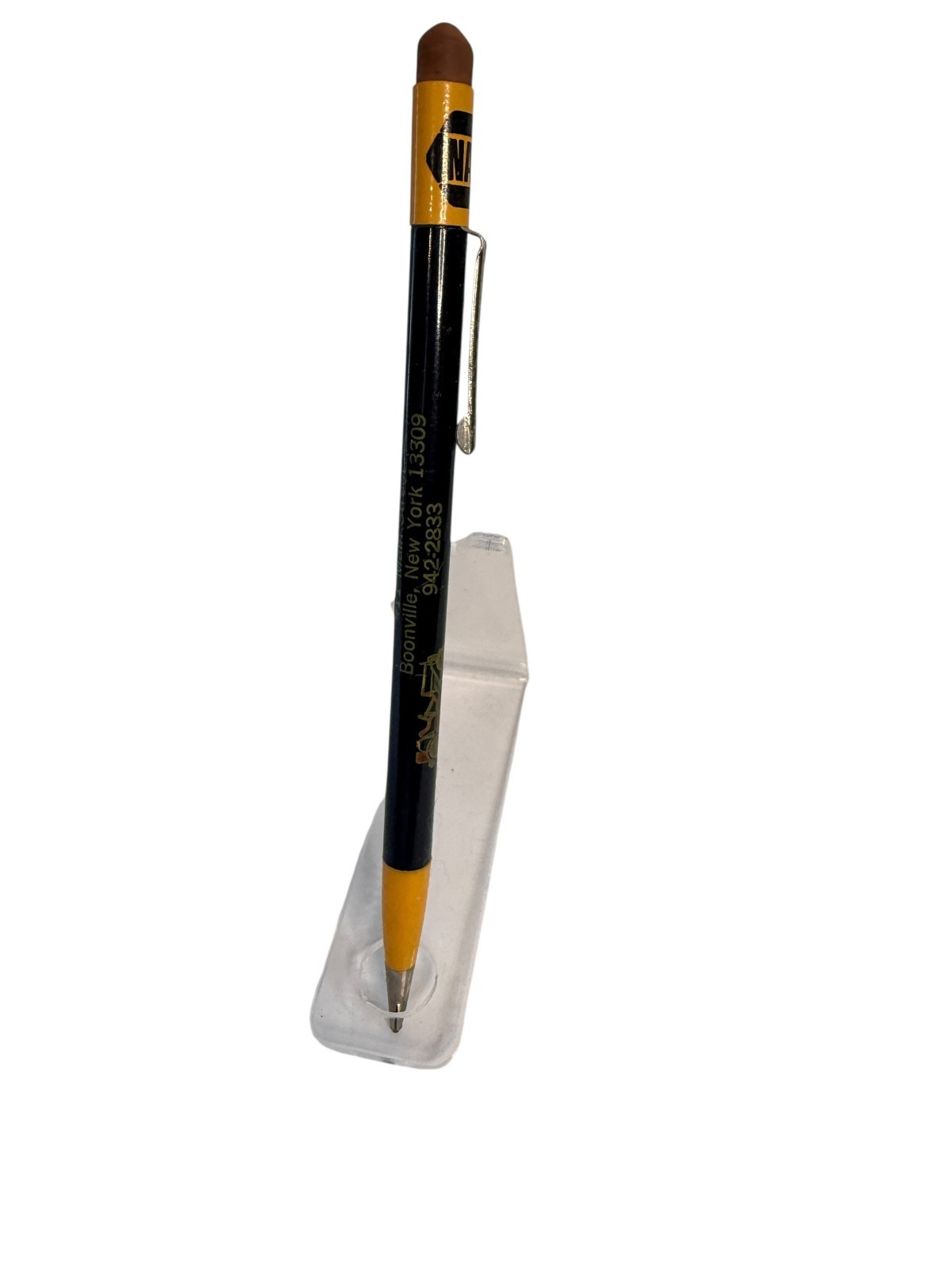 Durolite Vintage Mechanical Pencil Made In USA black yellow NAPA Boonville NY