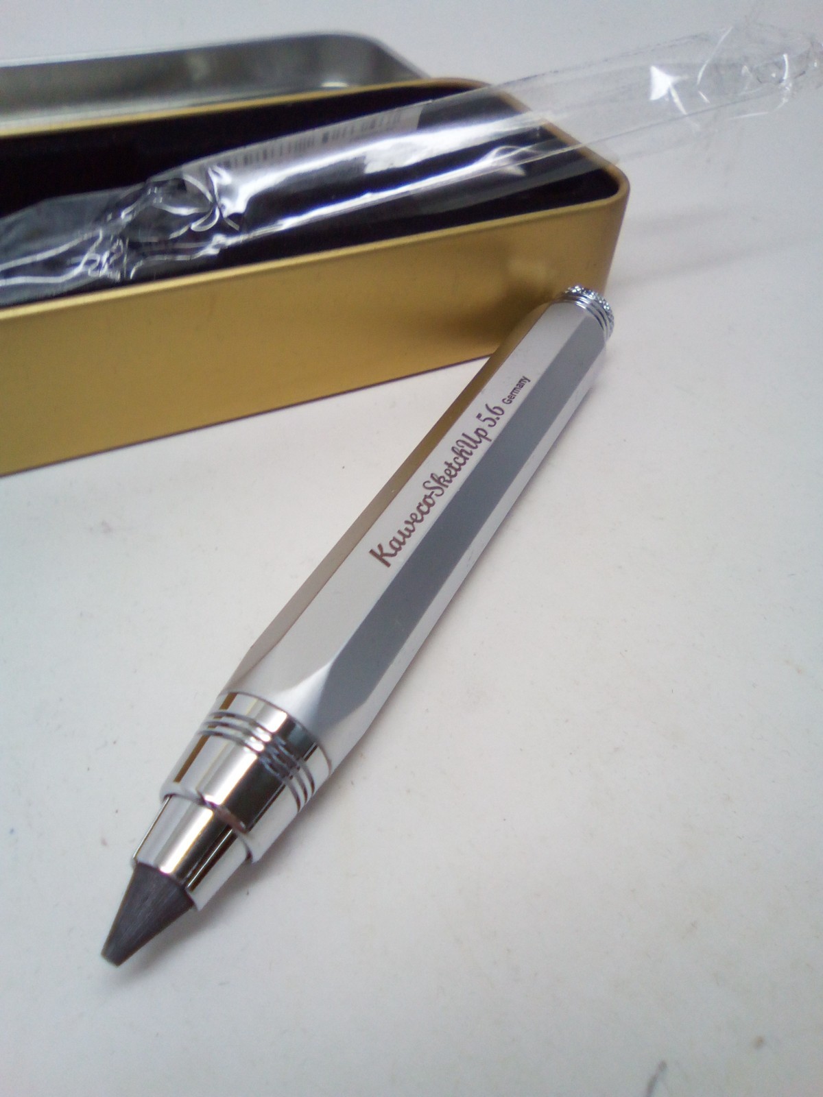 Kaweco Satin Chrome Clutch Pencil 5B 10.5cm Robust Writing Instrument 10000745