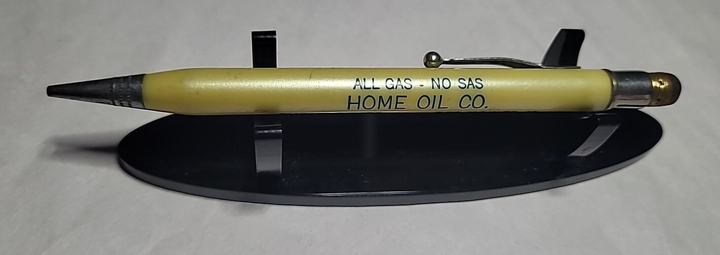 VTG Riteograph Mechanical Pencil First Gas No Sas Home Oil Co. Des Moines IA A87
