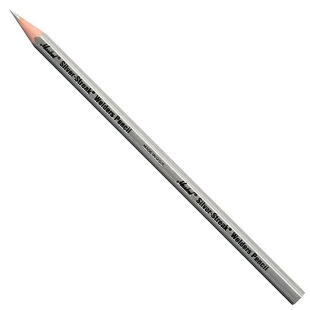 Pack of 12 Silver Streak Welders Pencils – High Visibility for Metal Fabrication