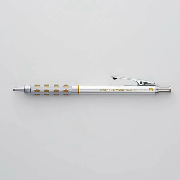 Pentel Graph Gear 1000 Mechanical Drafting Pencil 0.9mm PG1019 Silver Japan NEW