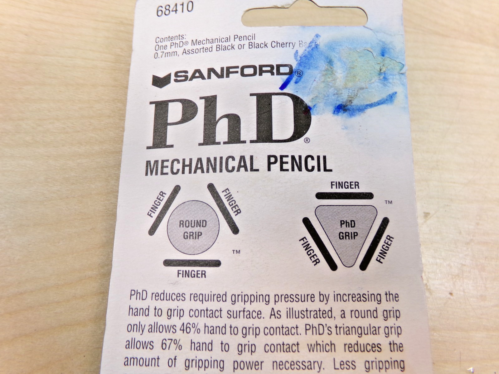 Sanford PhD Ergonomic Triangular Grip Mechanical Pencil 0.7mm No 2 HB Lead NOS