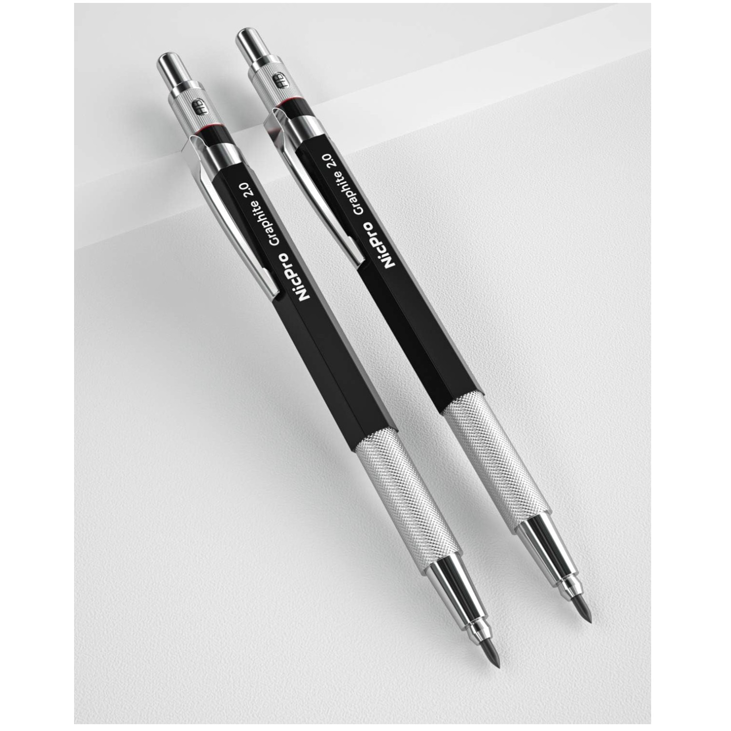 2mm Metal Mechanical Pencil Set with 120 Refills