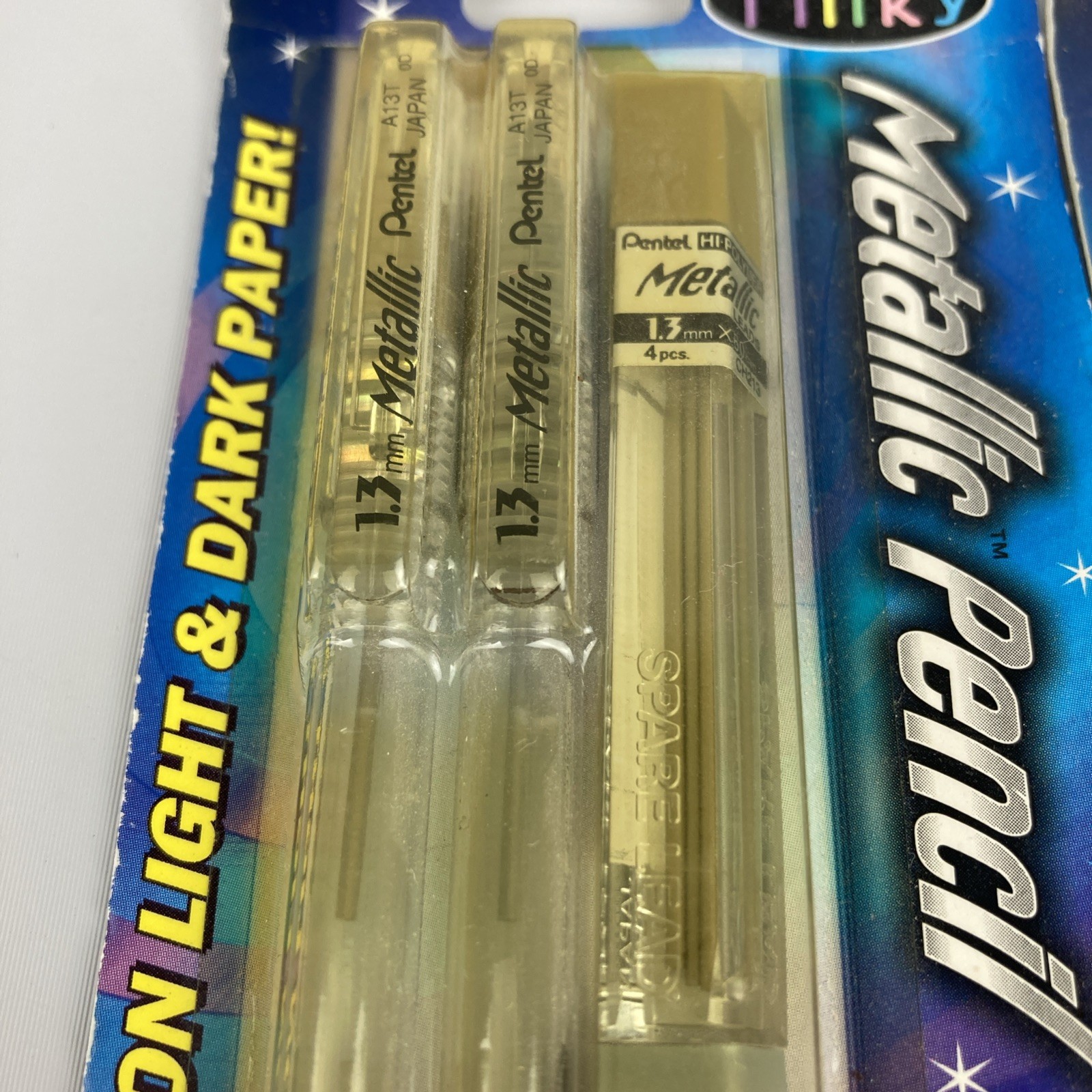 Pentel Milky Metallic 4 Automatic Pencils 1.3mm Lead Silver Gold Copper JAPAN
