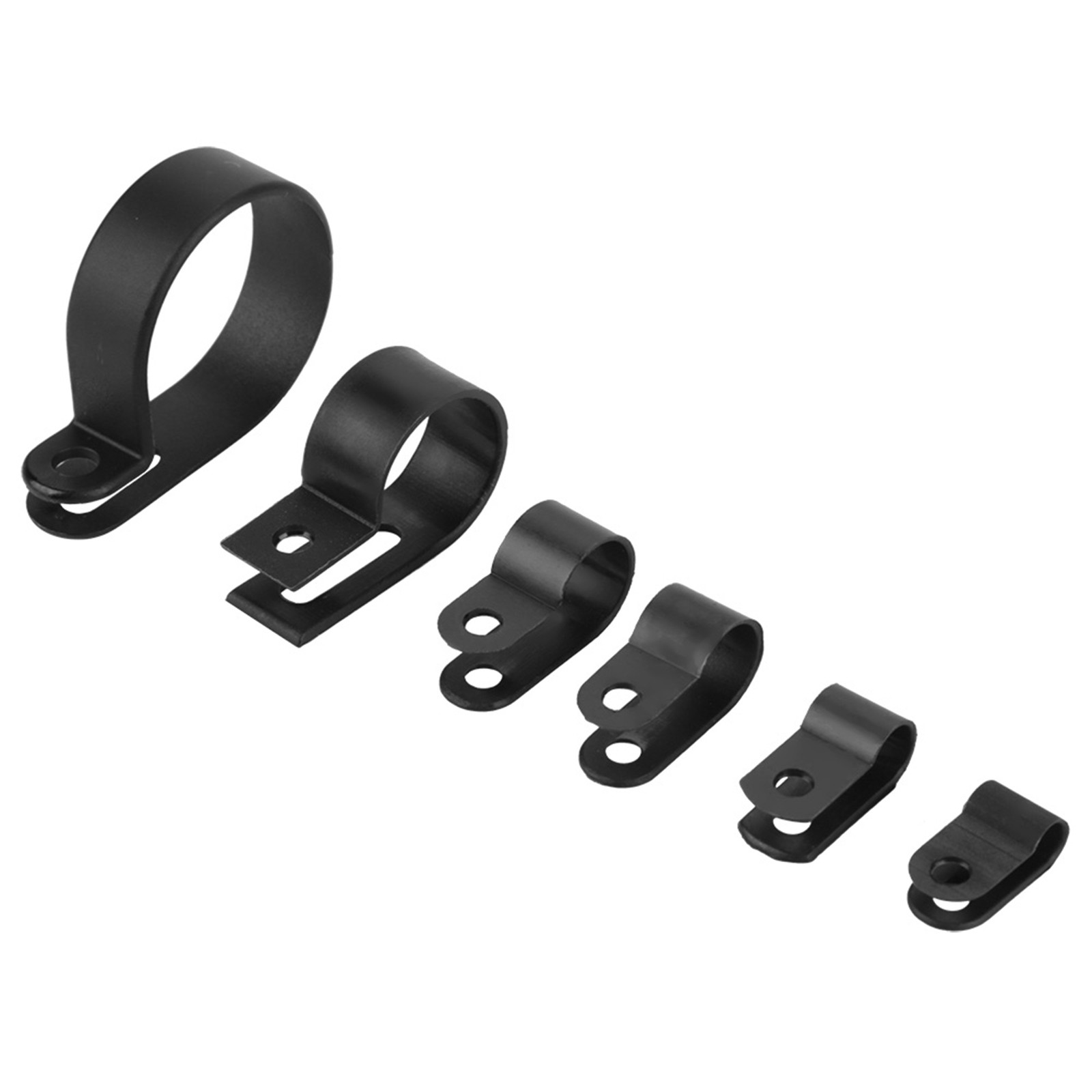200pcs Nylon P Fasteners Clips Clamps Assorted Box For Cable Conduit Kit (Black)
