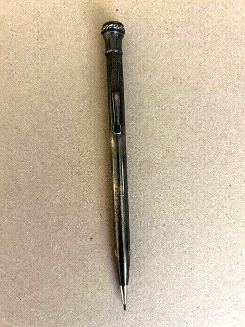 1920’s WAHL Eversharp Silver Plated 5.25″ Clip Mechanical Pencil Original Petina
