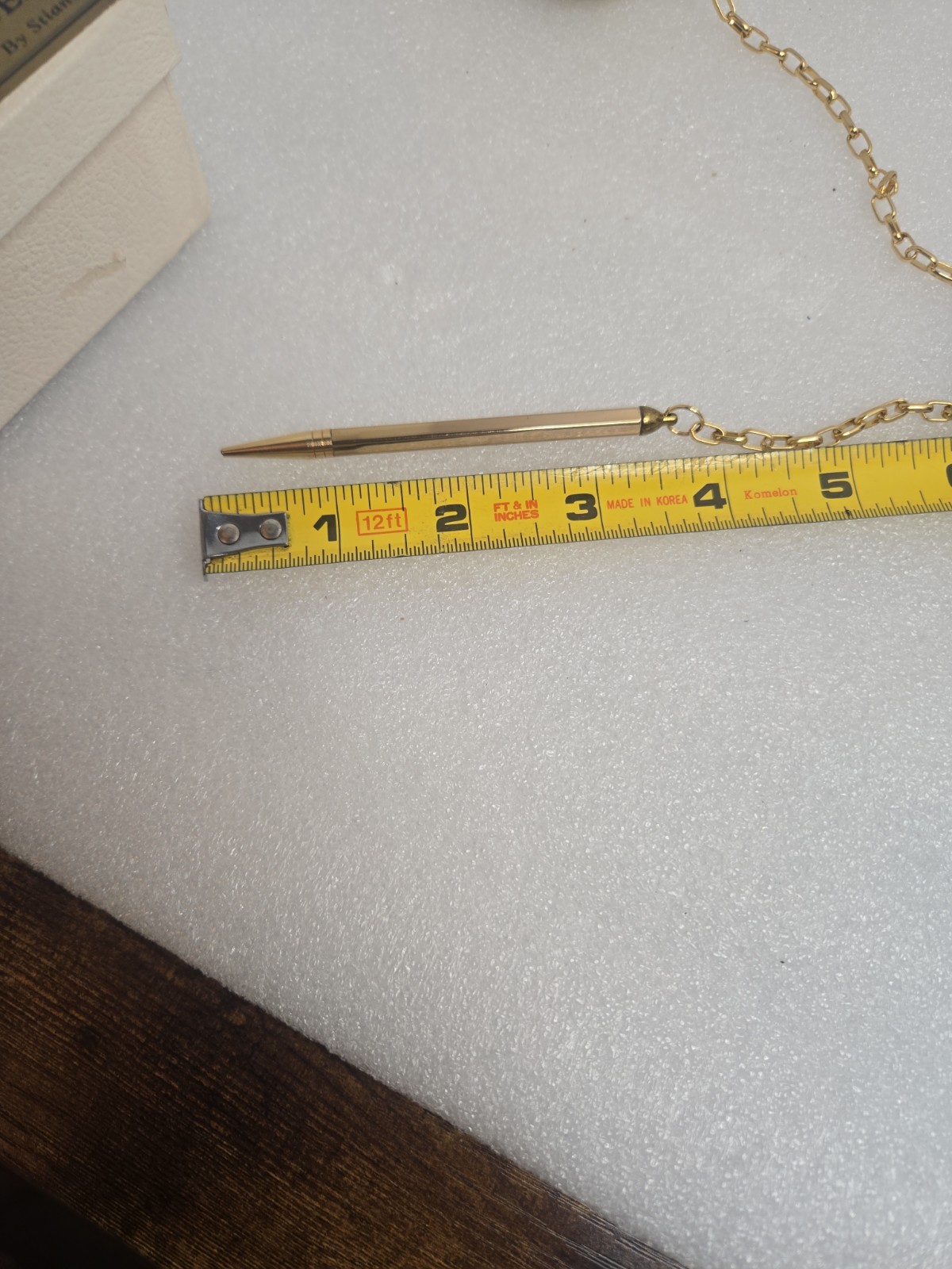 RARE Gold Plated Mechanical Pencil Weighted Ball With Chain Desk accessory