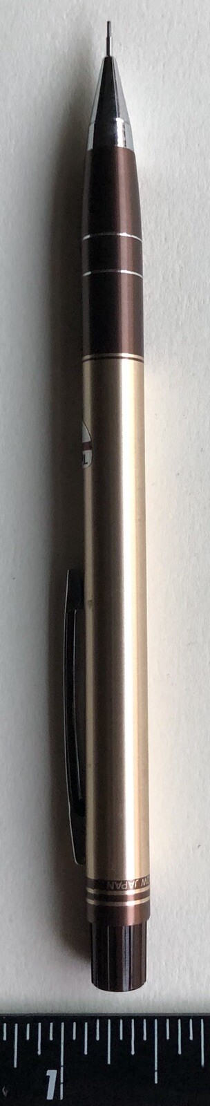 Vintage TOMBOW 500 Mechanical Pencil .5mm Lead Sticker Tan Metal NOS Japan