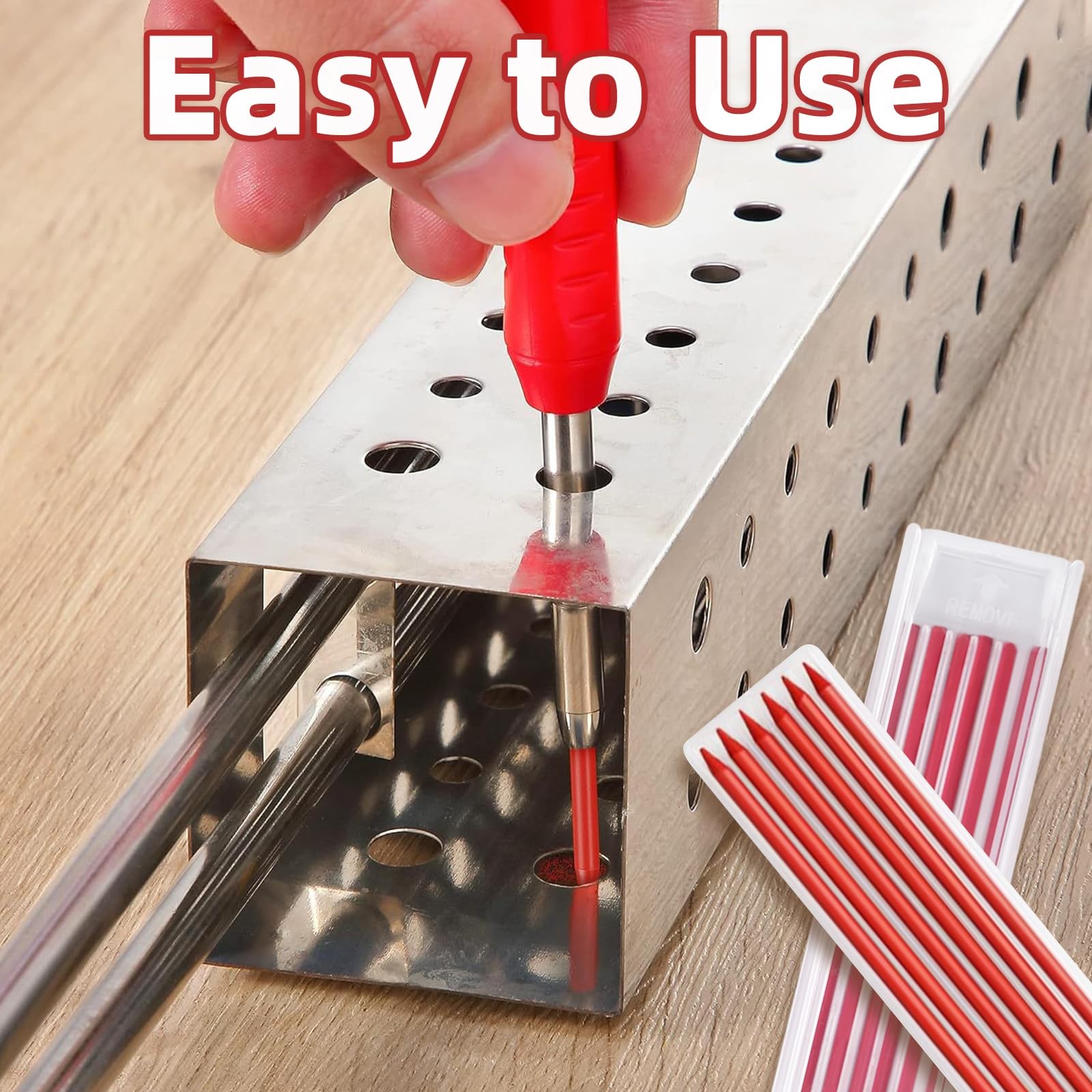 48 PCS 2.8mm Solid Carpenter Pencil Lead Refill Woodworking Mechanical Tool