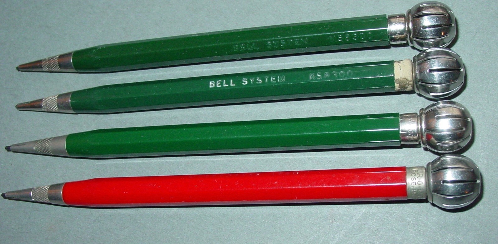 4 Vintage Bell Systems Autopoint Phone Dialer Mechanical Pencils Mixed Lot USA