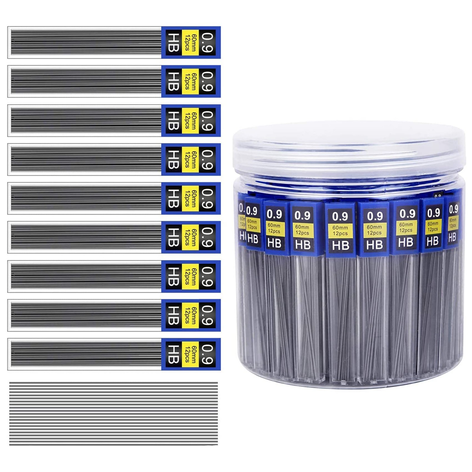 720 PCS 0.9 mm HB Mechanical Pencil Lead Refills Smooth Break Resistant
