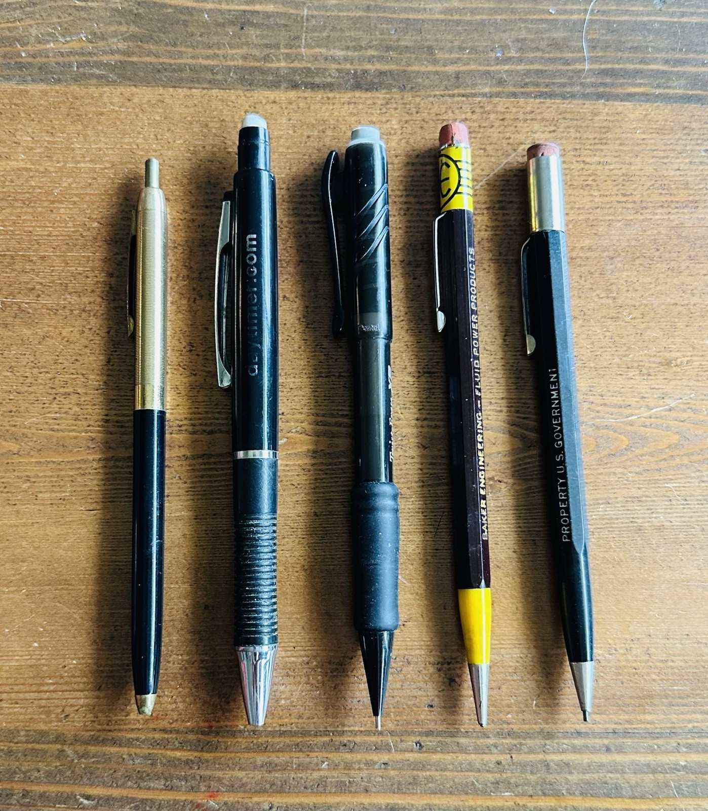 5-PC Mixed Lot – Pen/Pencils – Autopoint, Scripto, PENTEL All Working