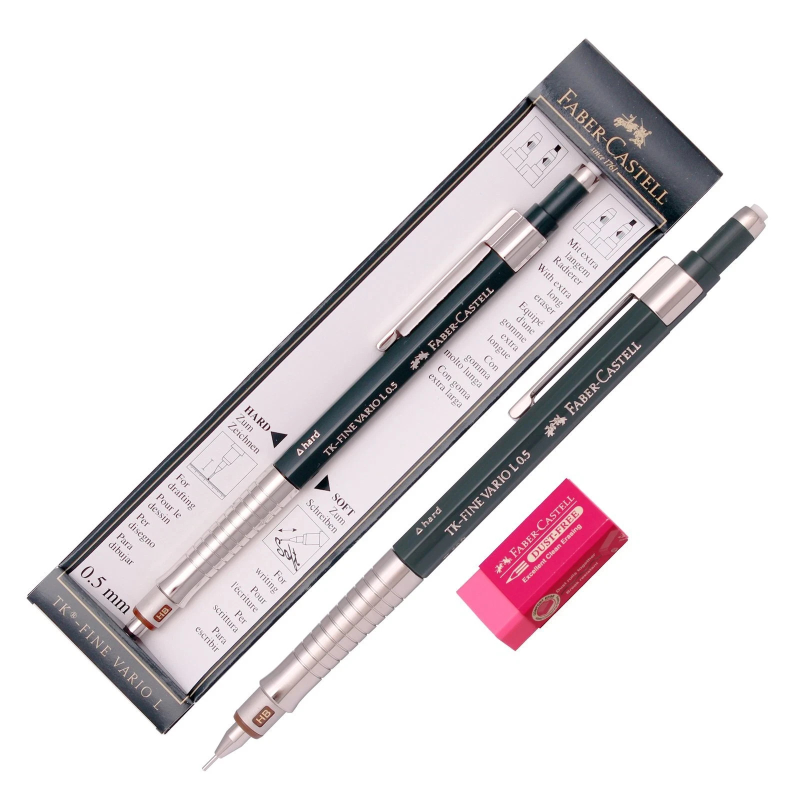 Faber Castell Tk Fine Vario L Drafting Mechanical Pencil 0.5 Mm +packing Case/gi