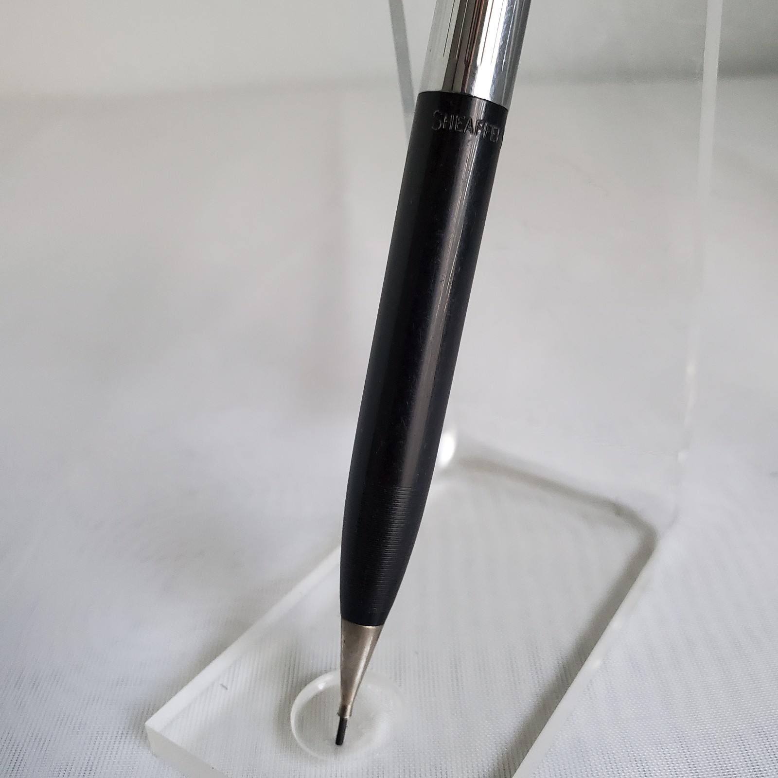 Vintage Scheffers Mechanical Twist Pencil Shiny Silver & Black .9mm