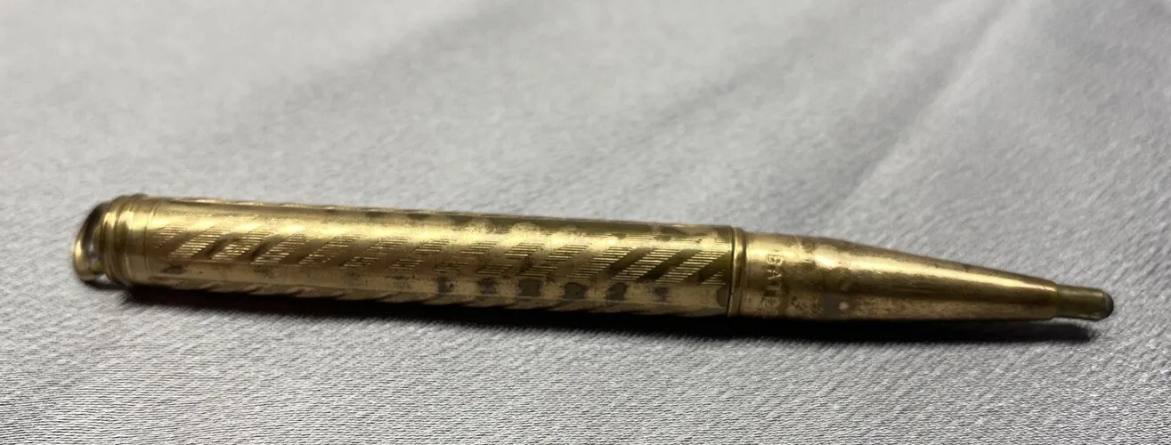 VTG OR ANTIQUE BATES & B BACON ROLLED GOLD MECHANICAL RING TOP PENCIL WIDE LEAD