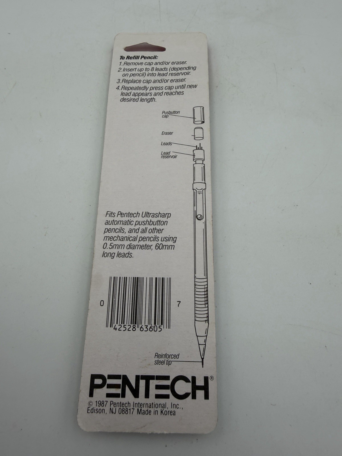 Lot Of 3 Packs Pentech Pentel Refill Lead 0.5 & 0.7mm Vintage 1987 Unopened