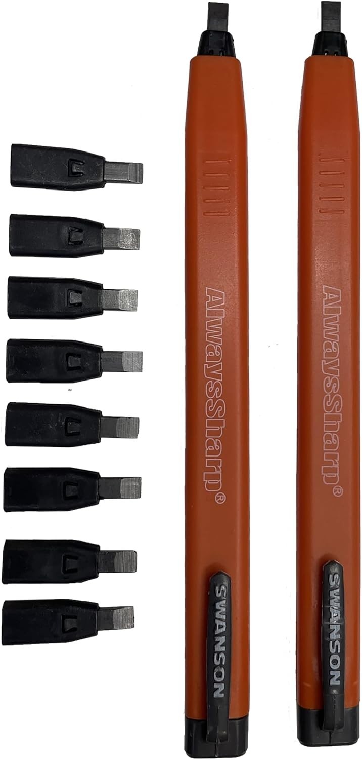 Durable Mechanical Carpenter Pencils – 2 Pack with Extra Graphite Tips Included
