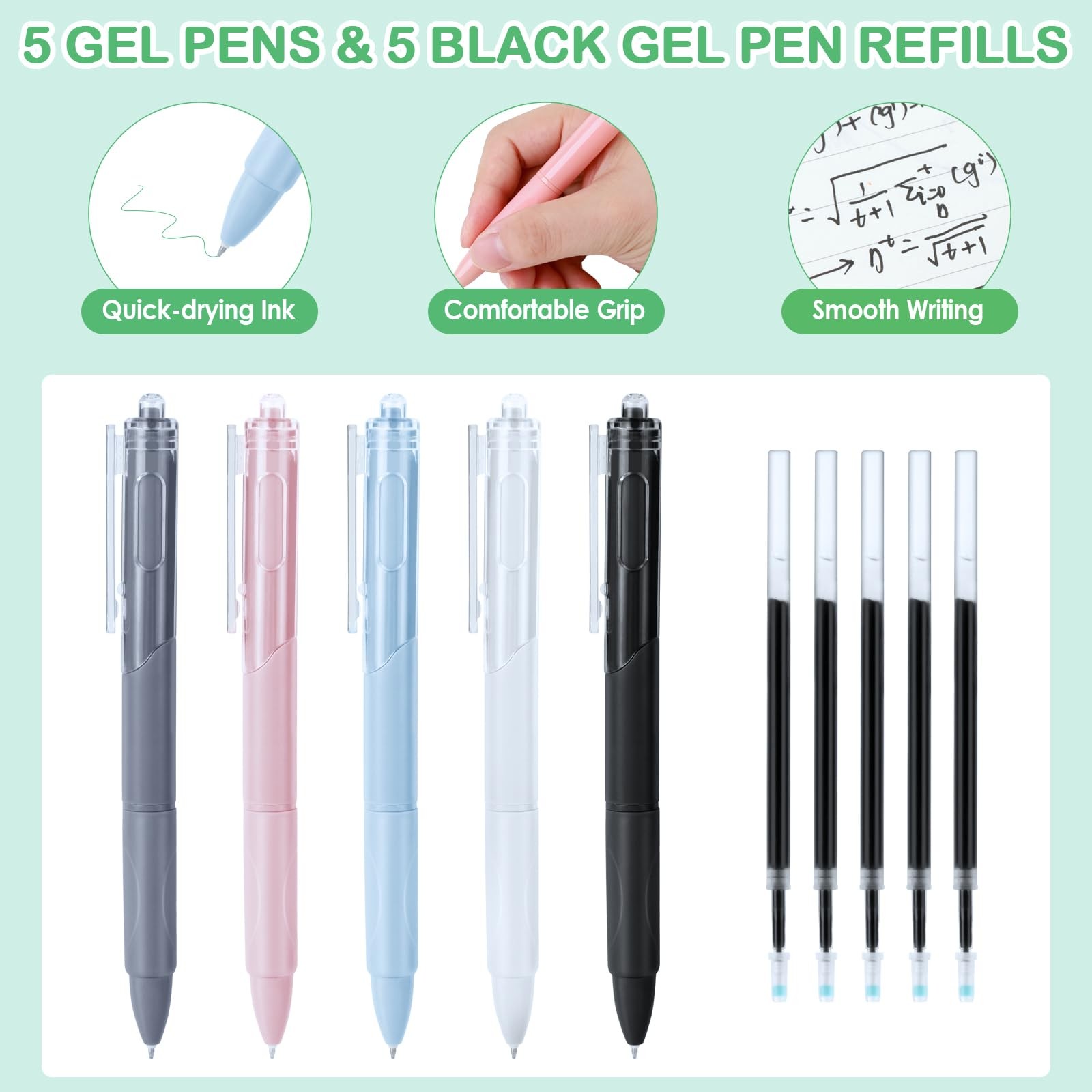 54 PCS Aesthetic School Supplies, Stationery Essentials Set with Large Pen Ca…