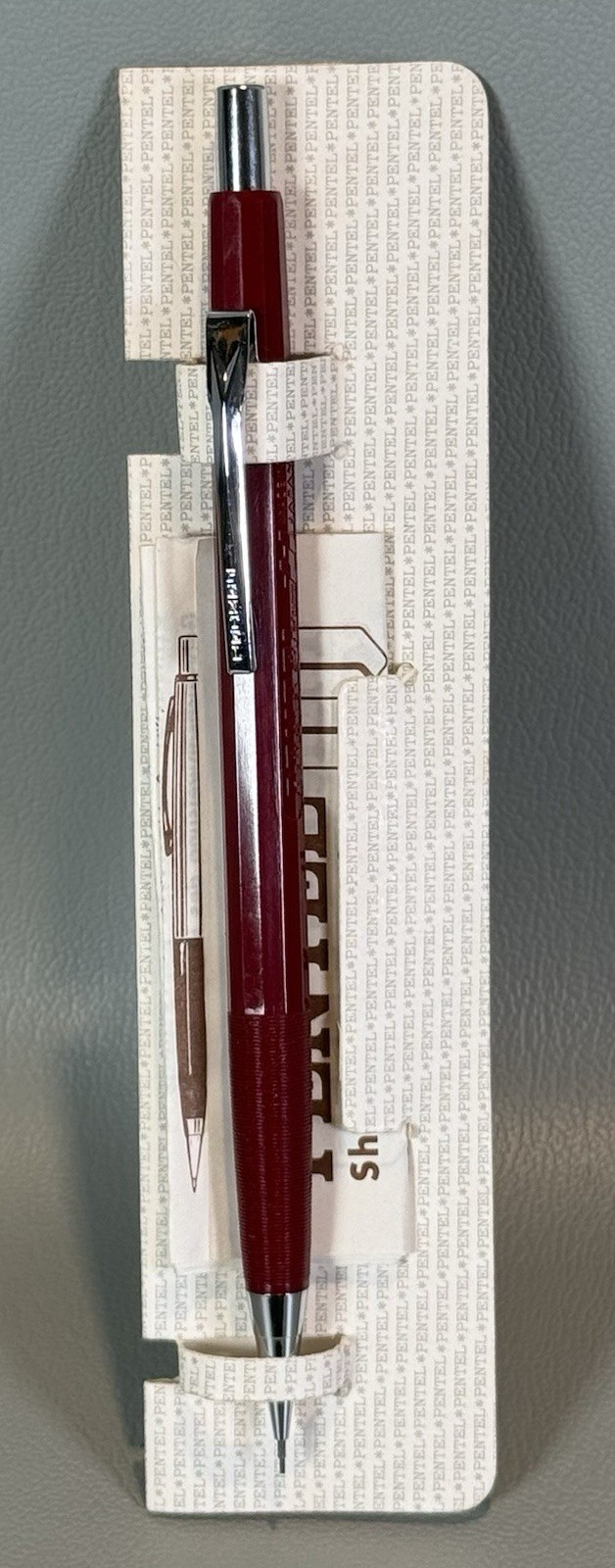 Vtg Pentel Eleven 11 Mechanical Pencil .5mm Maroon Made in Japan NEW OLD STOCK