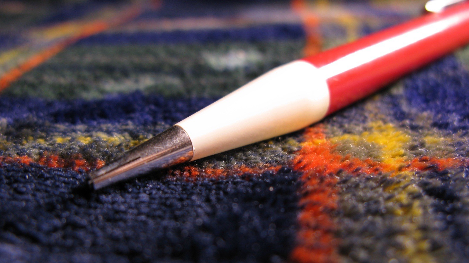Autopoint USA Red/White Vintage Mechanical Pencil Working With Eraser and Lead
