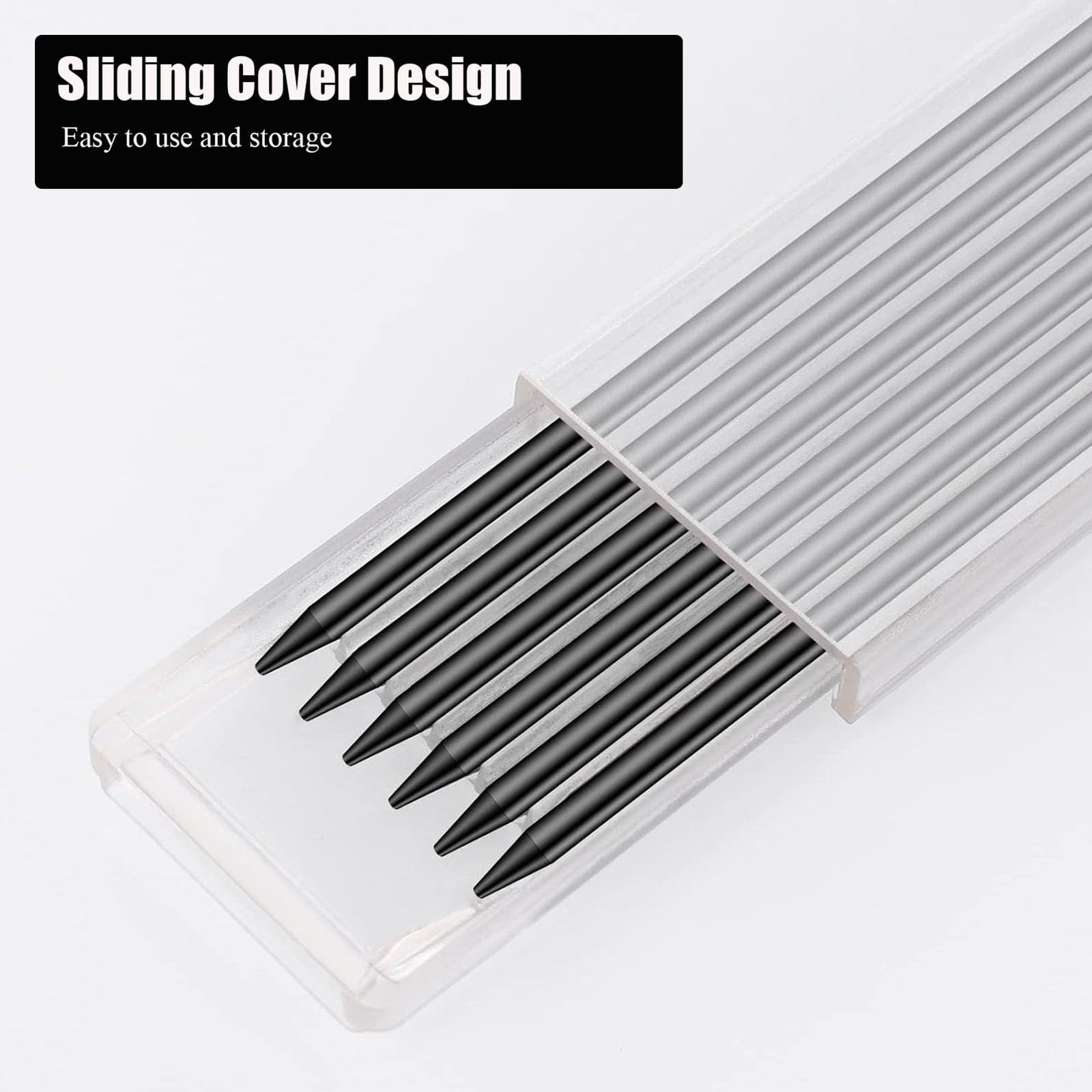 36 Pencil Refill with 1 Solid Carpenter-Pencil, 2.8mm Waterproof Lead Refills…