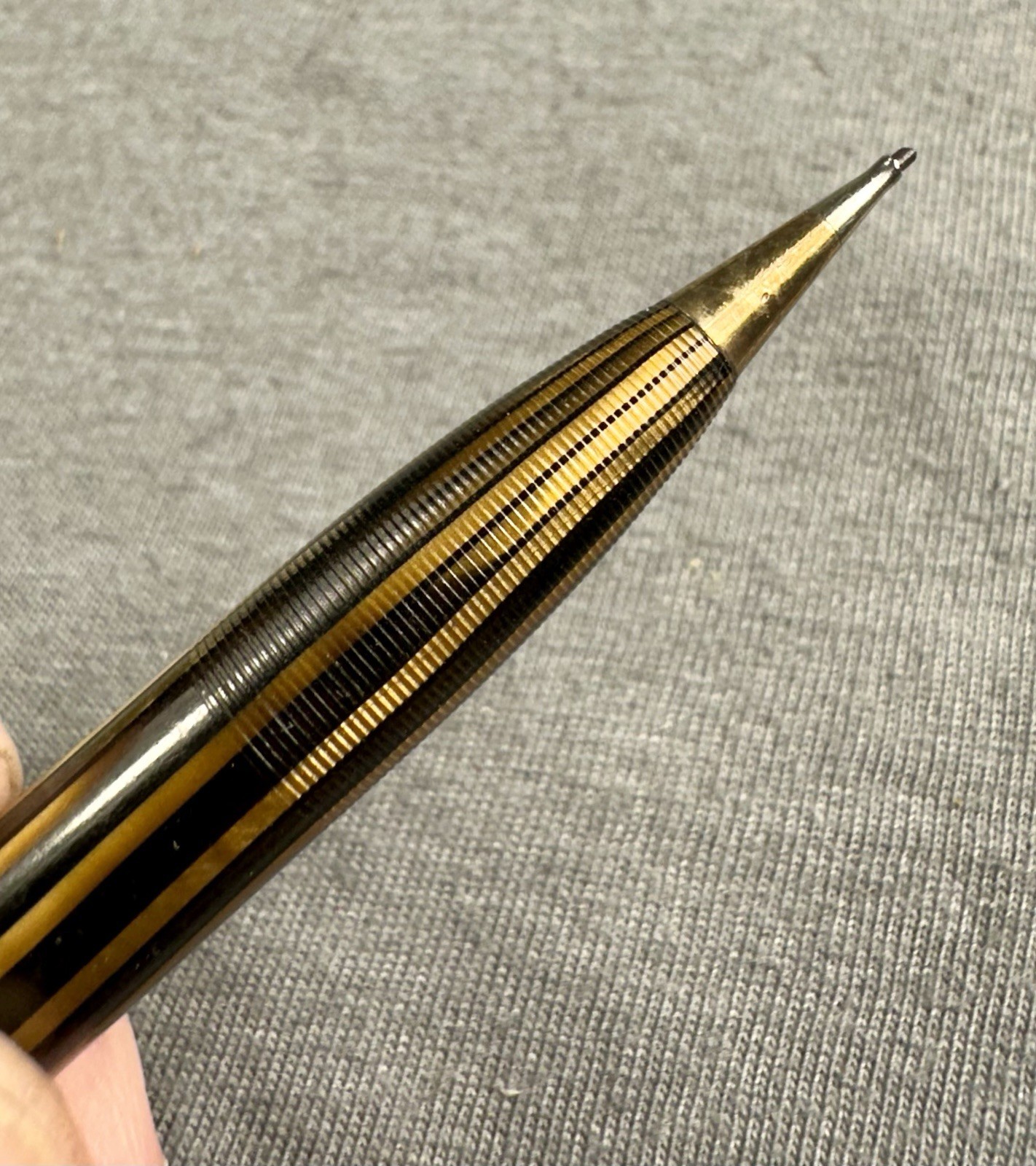 Sheaffer 400 Statesman Pencil Brown & Gold Striated Striped 0.9mm 1940’s USA