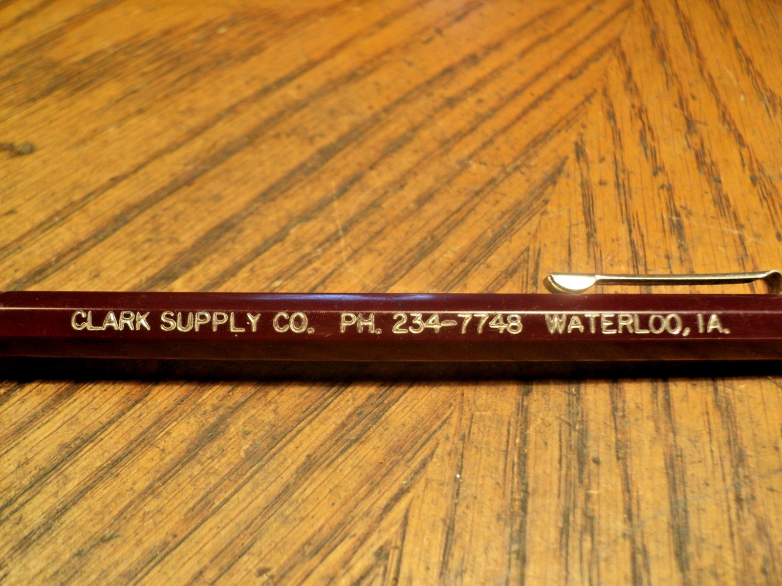 Vintage Durolite Mechanical Pencil Clark Supply Co Waterloo IA 5-5/8″ Long USA A