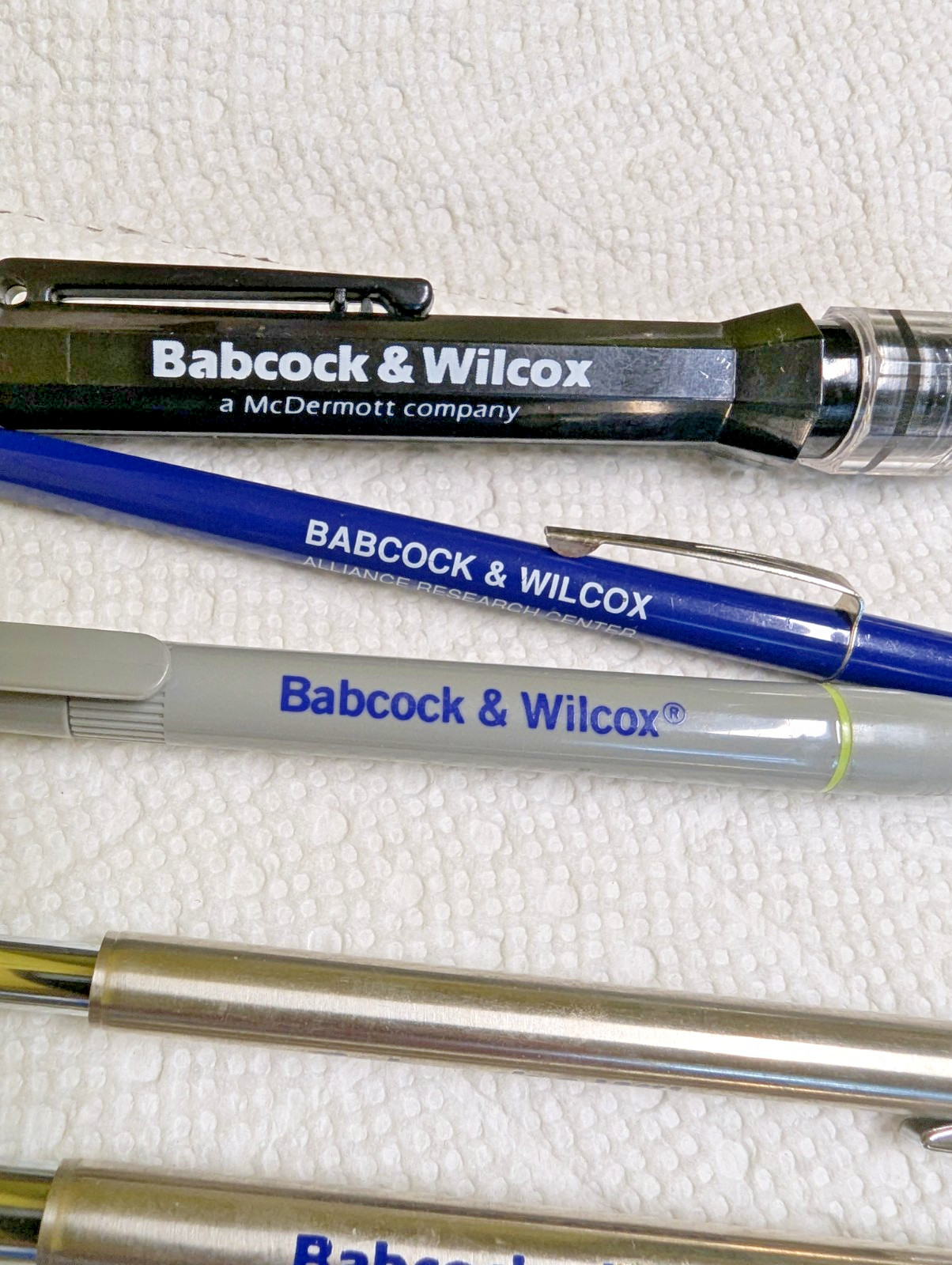 Babcock & Wilcox B&W Mechanical Pencil Pen Pointers Pen Light Variety Lot Vtg