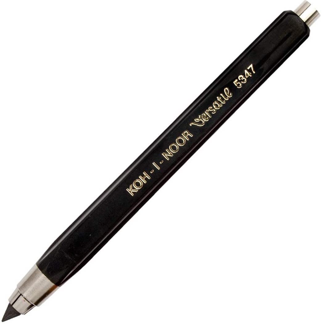 Koh I Noor Mechanical Pencil 5.6Mm Lead Holder Black With Built-in Sharpener