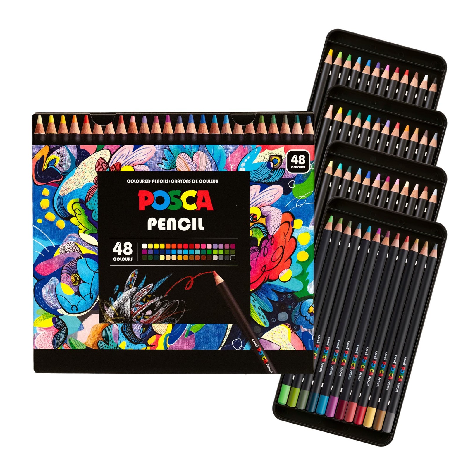 POSCA® Colored Pencils, Soft Core, 48 Count, 1 Count (Pack of 48), Assorted