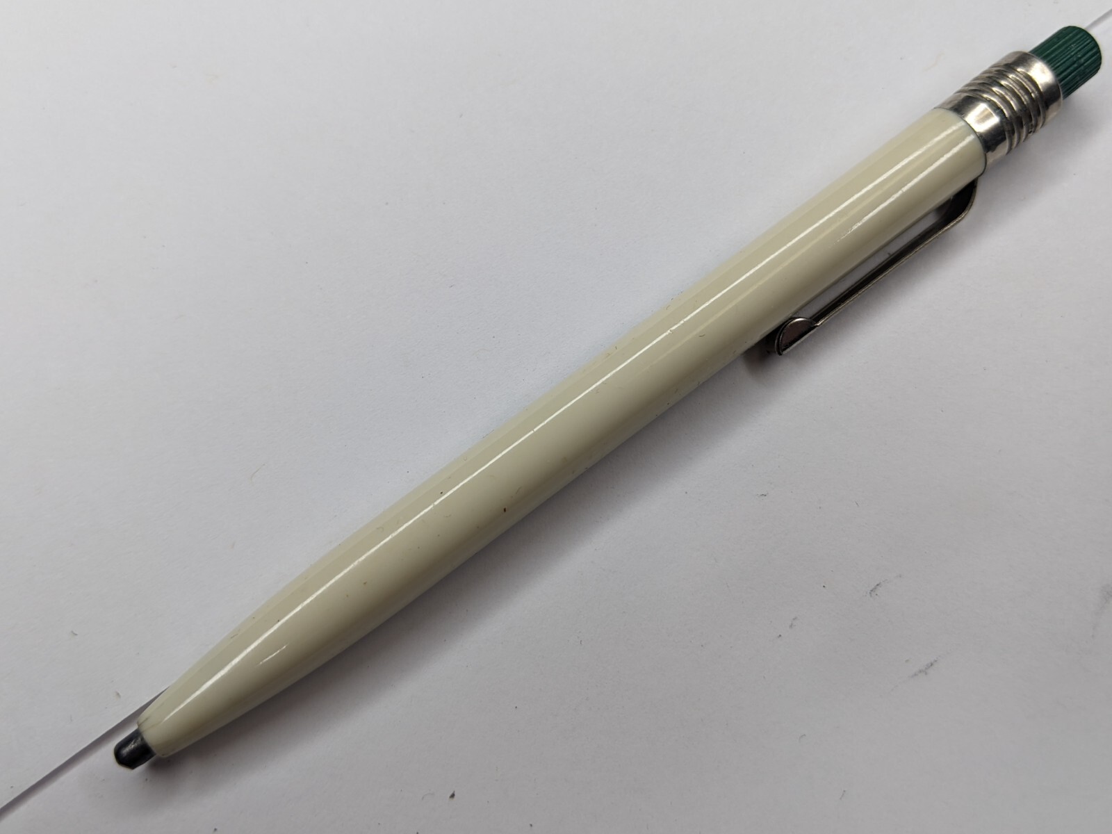 c1960s Scripto 1/8″ Thick Lead Mechanical Pencil Don Rice Bank Advertising G43