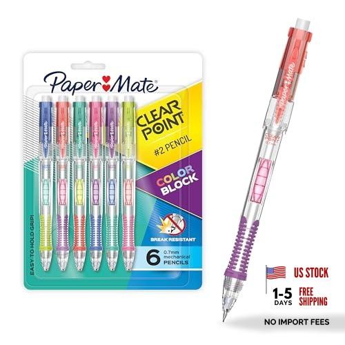 Clearpoint Mechanical Pencil – Break-Resistant – 6 Count – Pack of 1