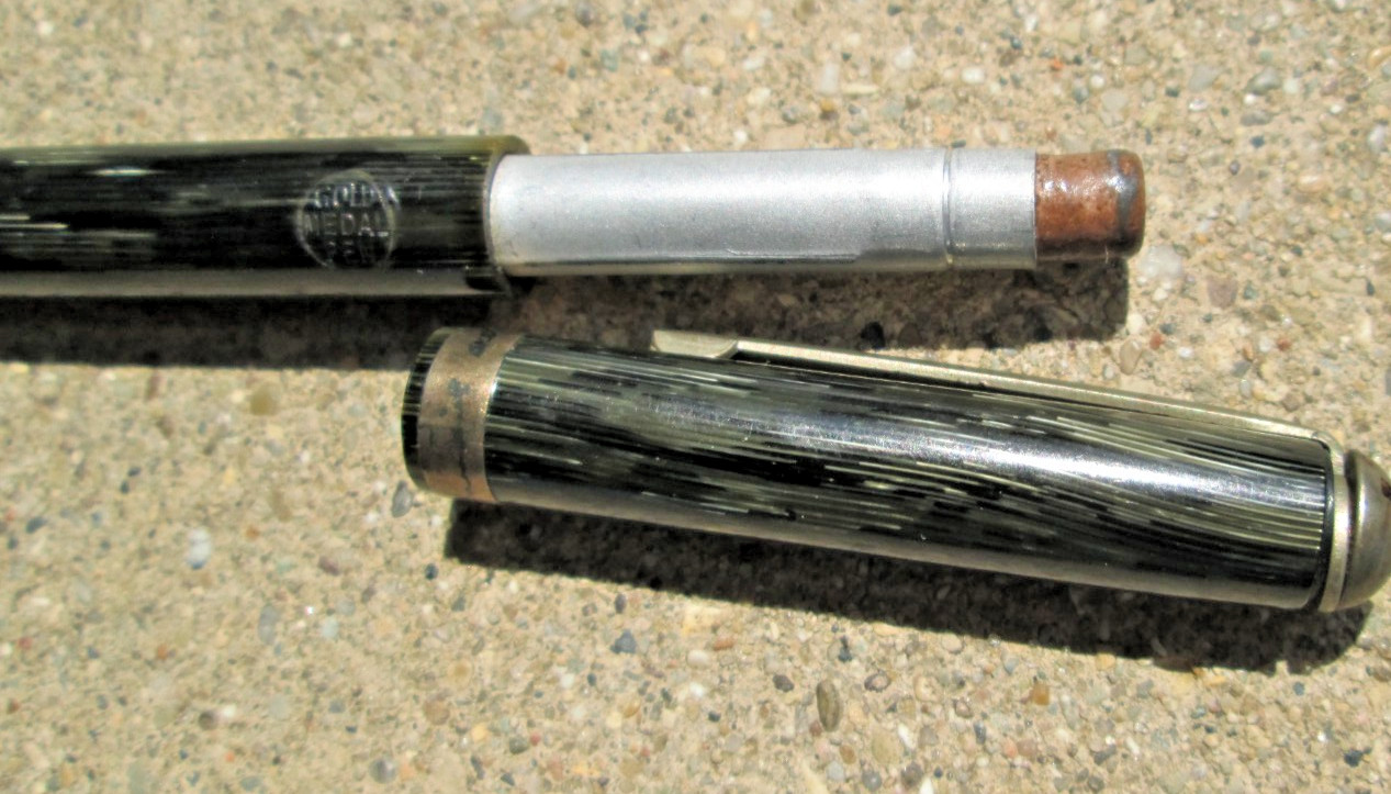 Small Fry Gold Medal Brand Black Celluloid Mechanical Pencil No Advertising
