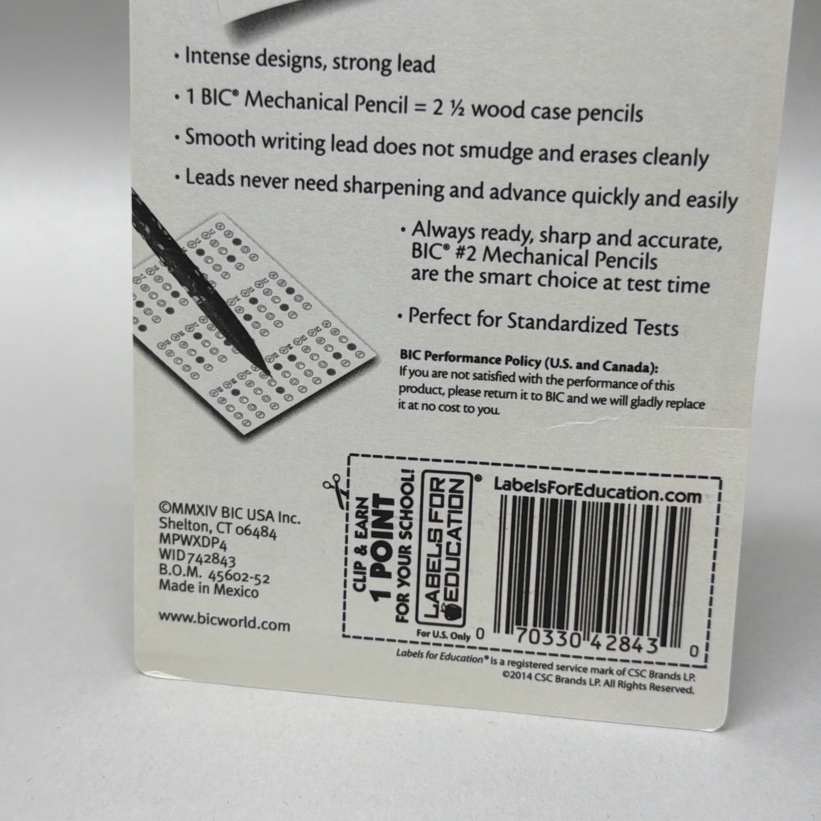 NEW Old Stock 2014 BIC Xtra-Craze Intense Design 4pk No. 2 Mechanical Pencils