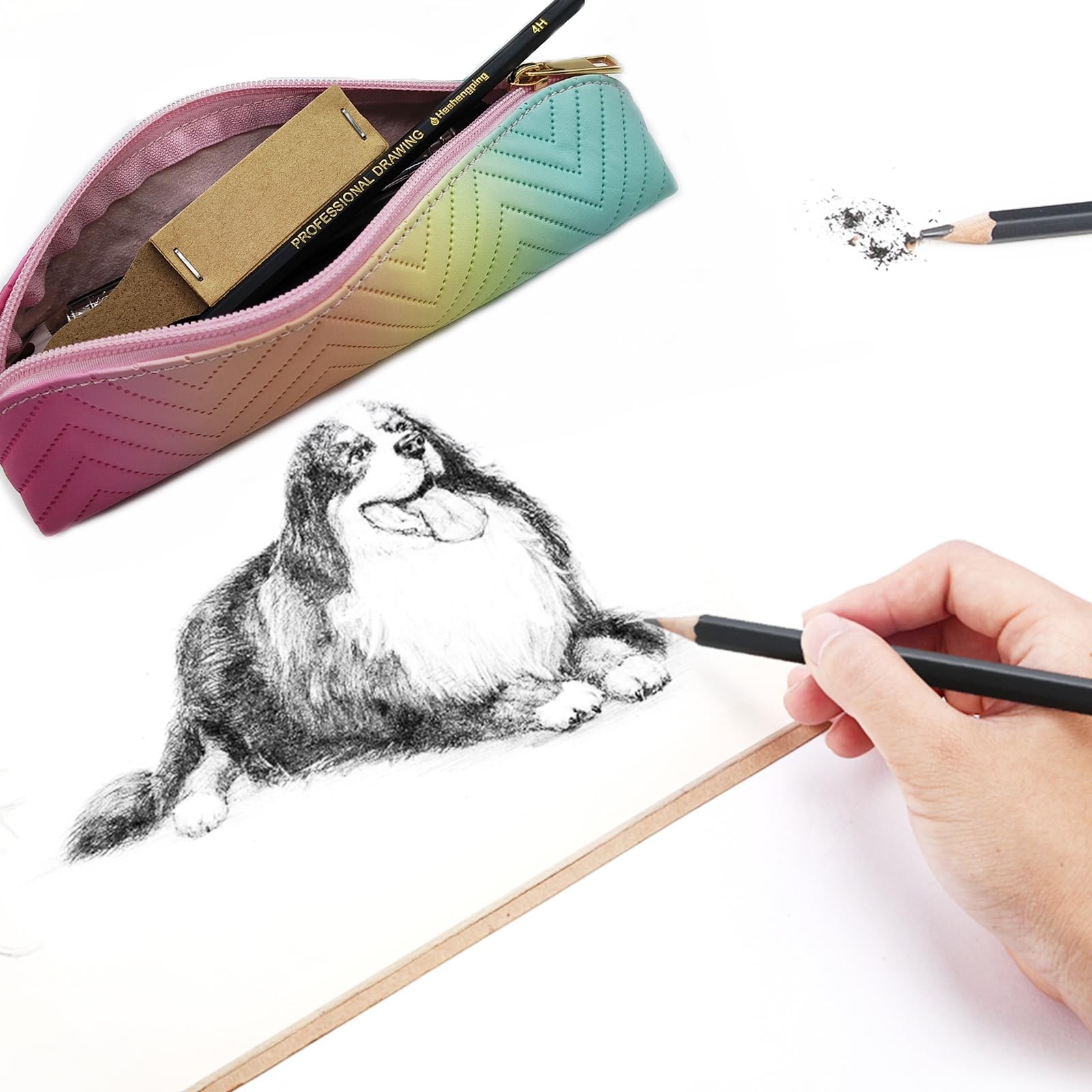 Heshengping 26 Pack Sketching Set Drawing Pencils Kit 26 – Multicolor