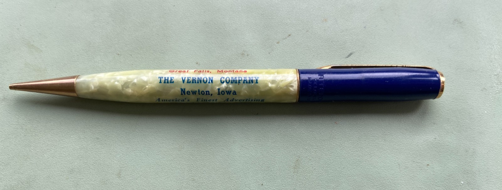 VERNON MECHANICAL PENCIL COMPANY NEWTON IOWA GREAT FALLS MONTANA .