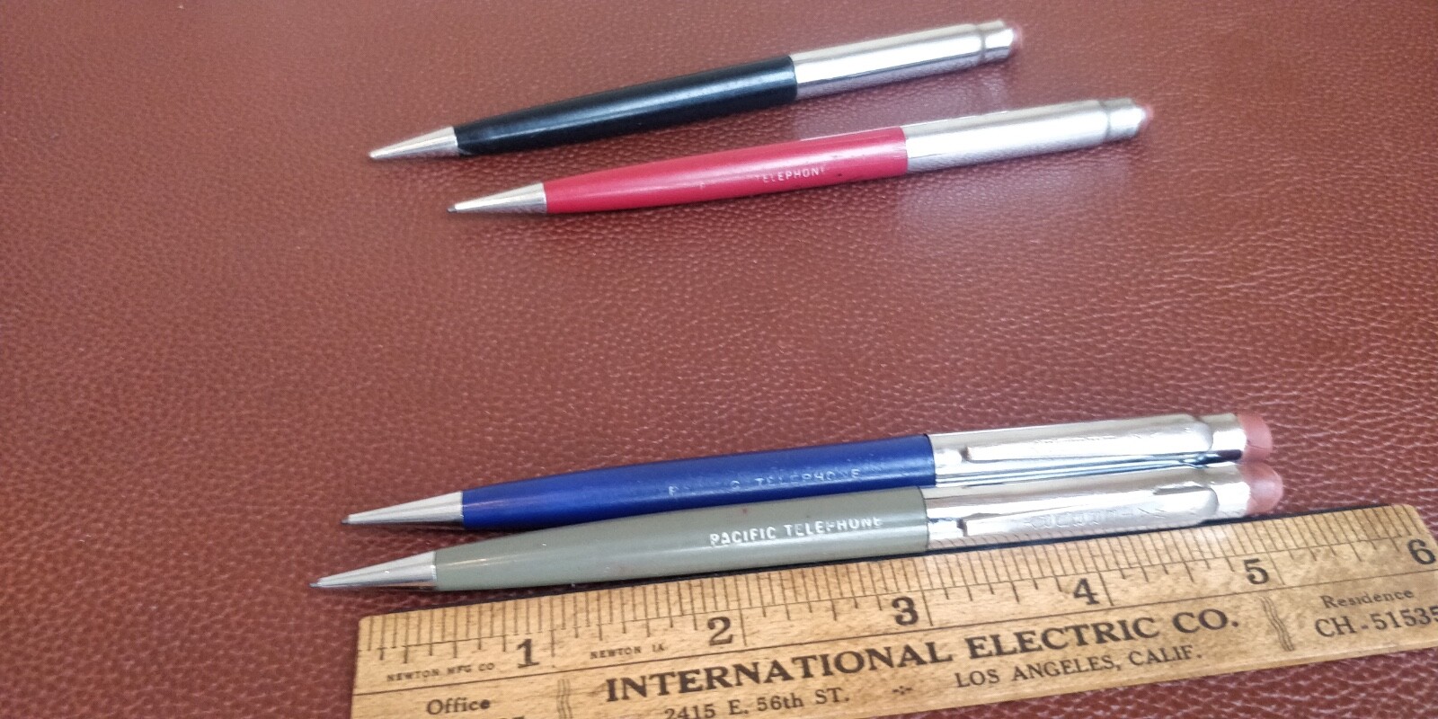 Vintage Set of 4 Waterbury chrome Mechanical Pencil – Pacific telephone 🇺🇸 USA
