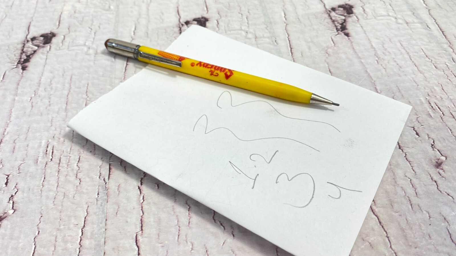Vintage Scripto Mechanical Pencil YELLOW, made in canada
