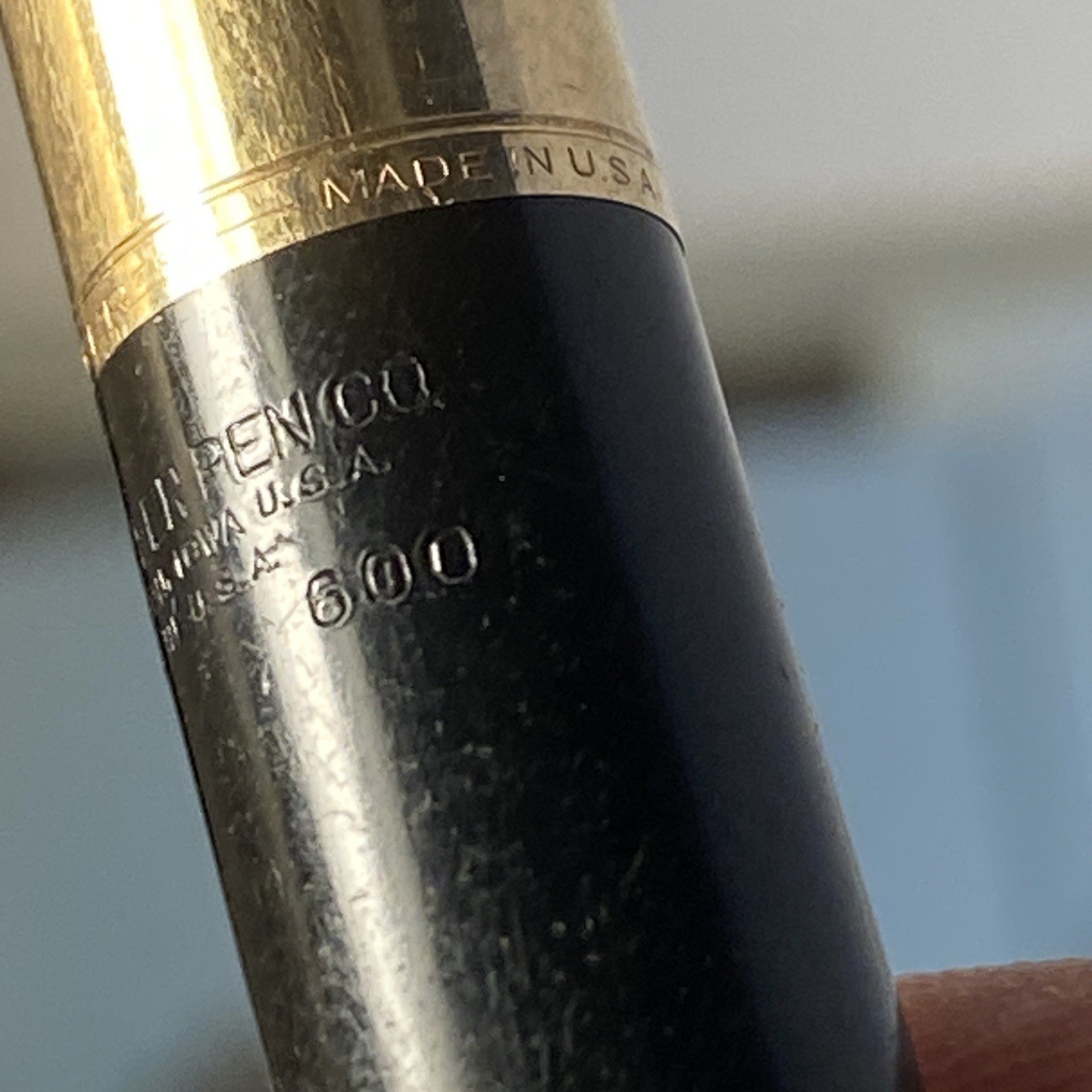Sheaffer Mechanical Pencil SA 600 Small 4” Black & Gold Vintage