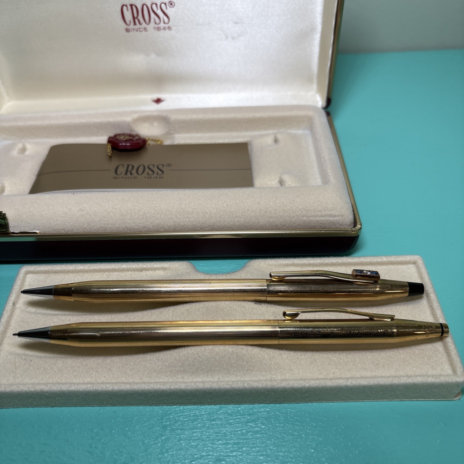 Cross 18K Gold Filled Pencil Sapphires & Diamond, 10K Gold Filled Pencil & Case