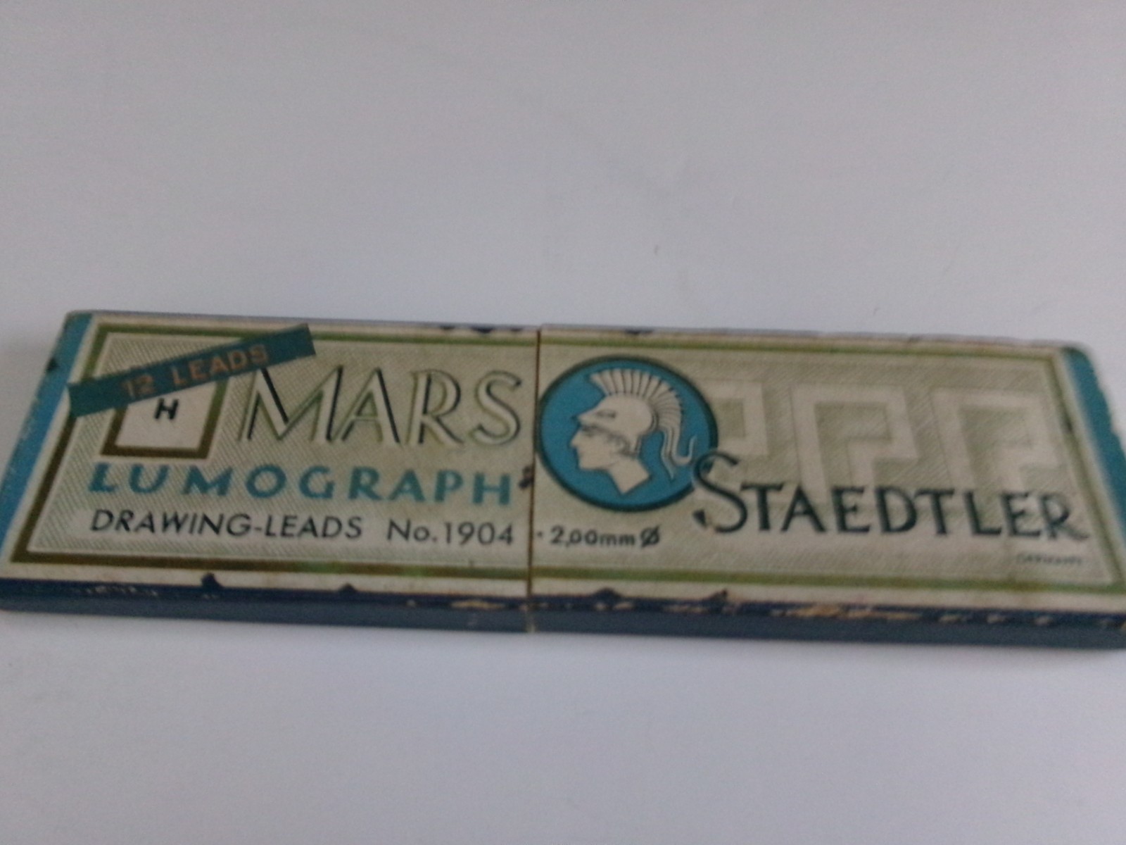 vtg Mars Staedtler lumograph 12 drawing 2.00mm leads #1904 w/ box Germany