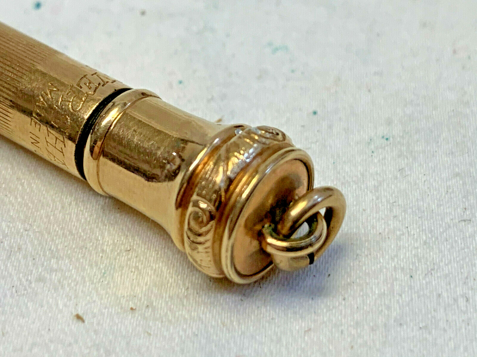 Antique Wahl Eversharp Gold Filled Pencil Fob Mechanical Vest Pocket With Ring