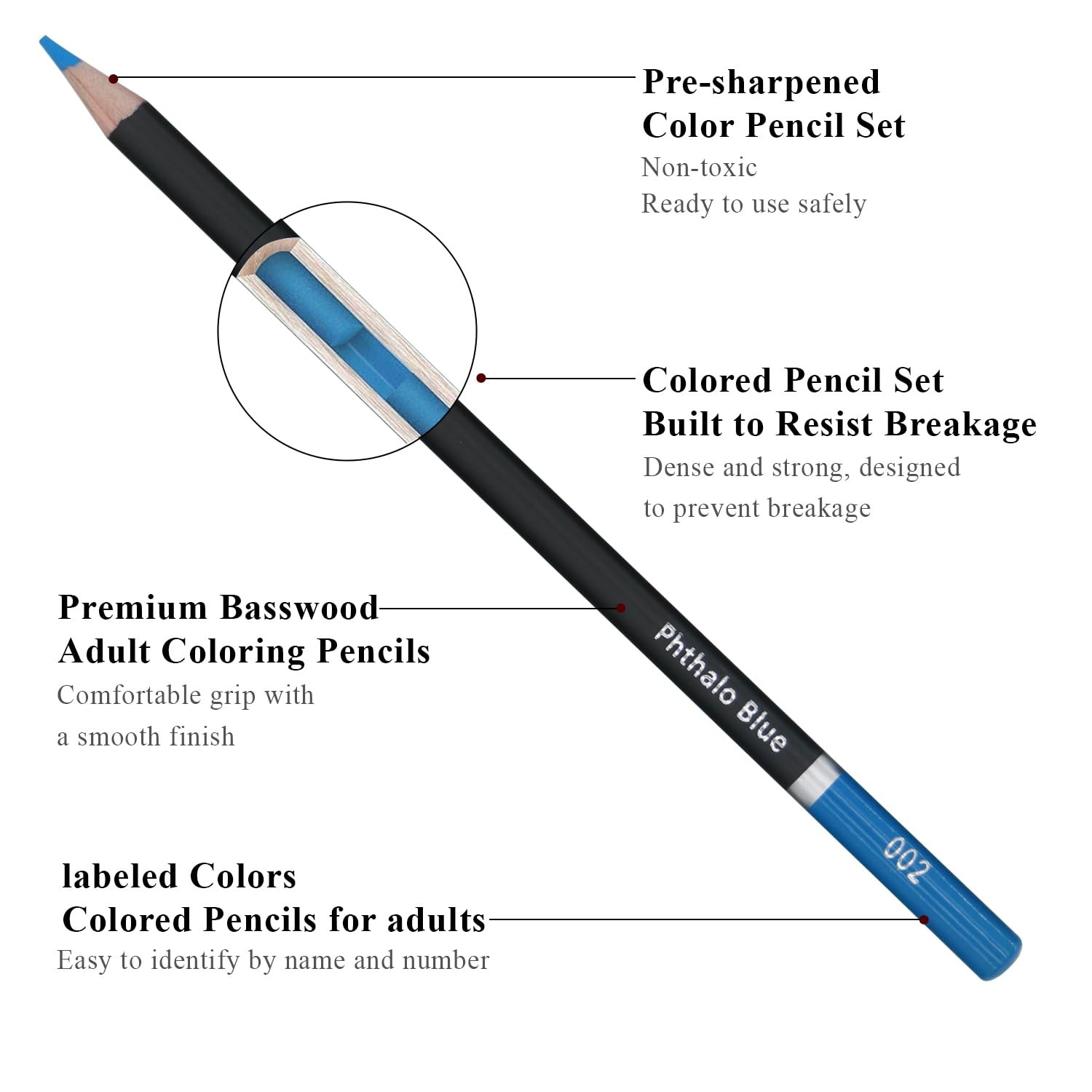 Yagol Colored Pencils for Adult Coloring 1 Count (Pack of 72), Multicolor