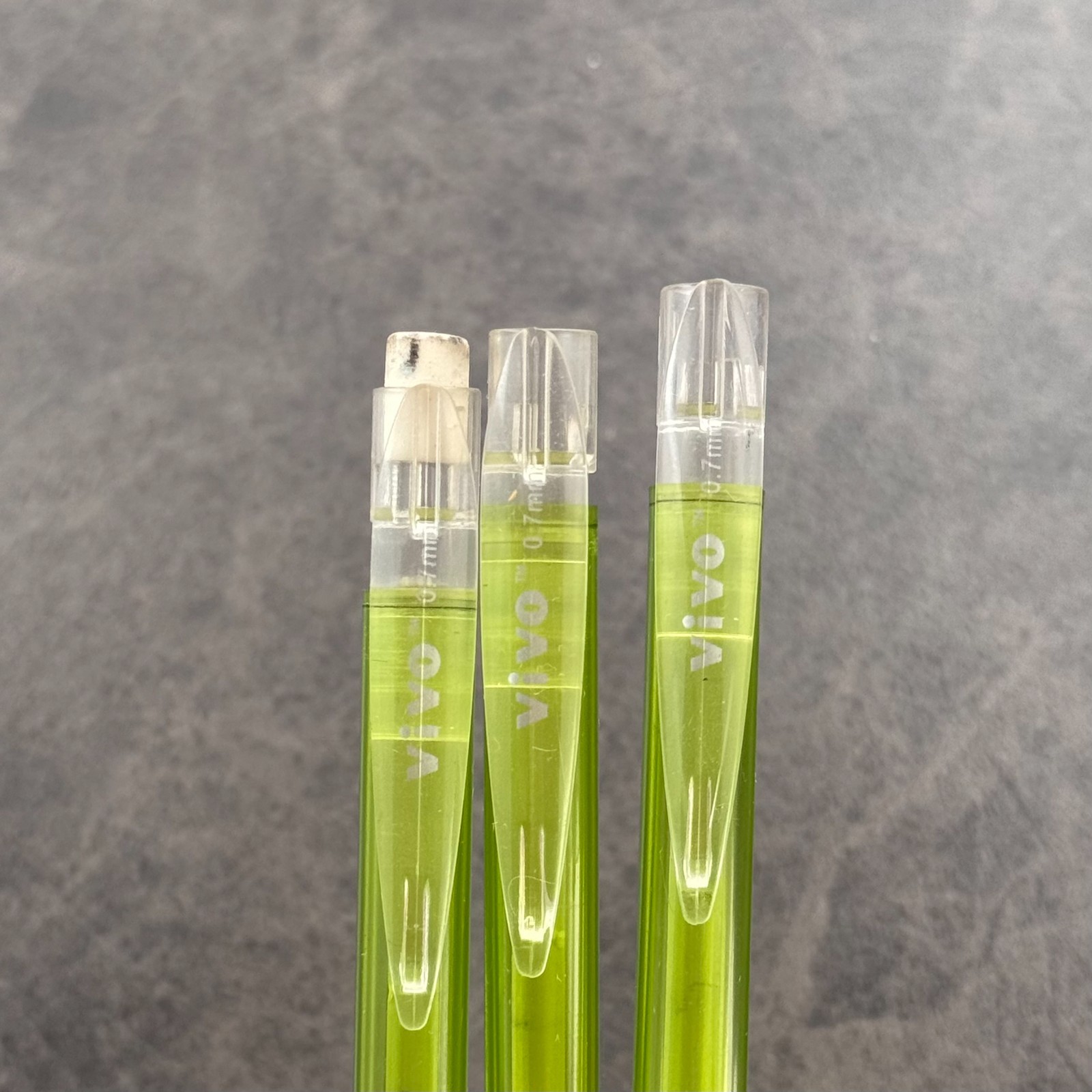 Vivo Neon Green Mechanical Pencil Lot x3, Vintage 90s – 0.7mm Lead