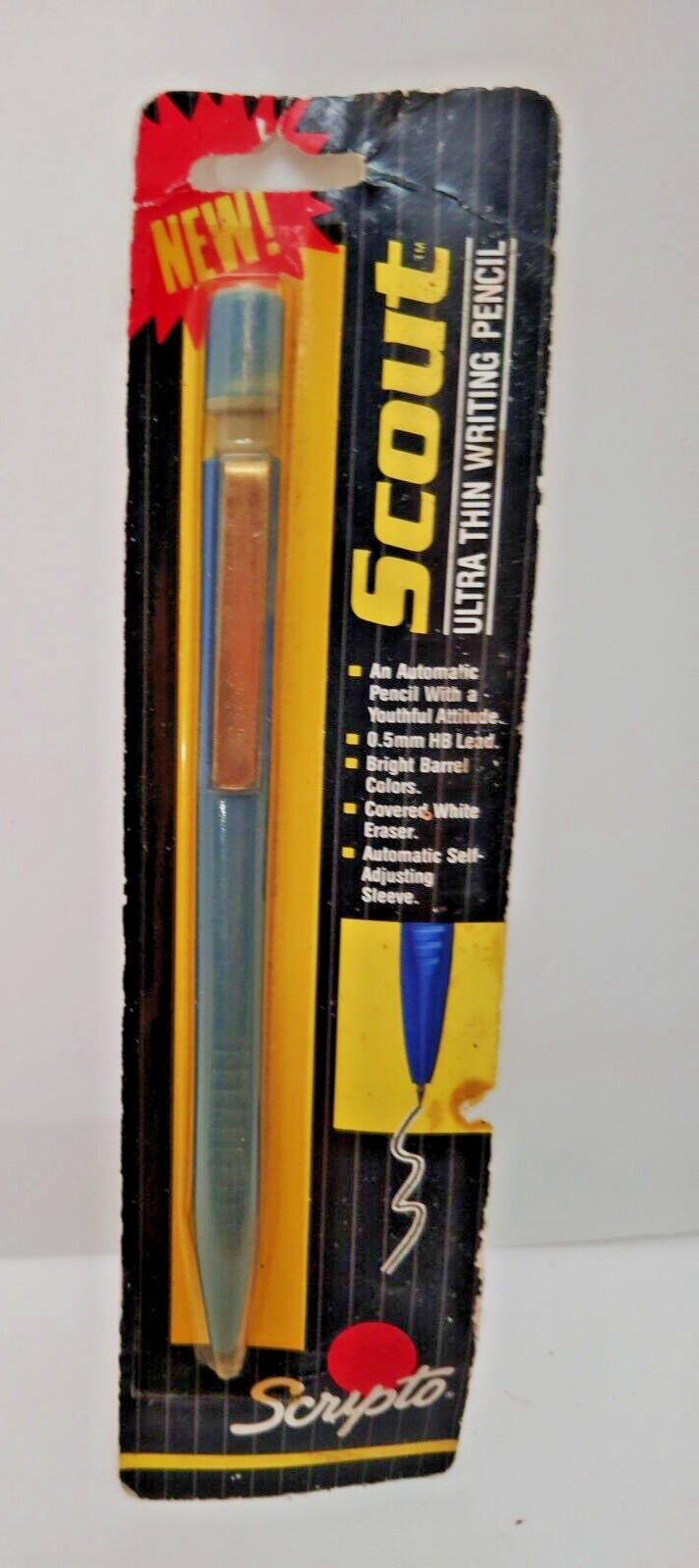 1991 Scripto SCOUT Ultra Thin Writing Mechanical Pencil 0.5mm HB Lead Vintage