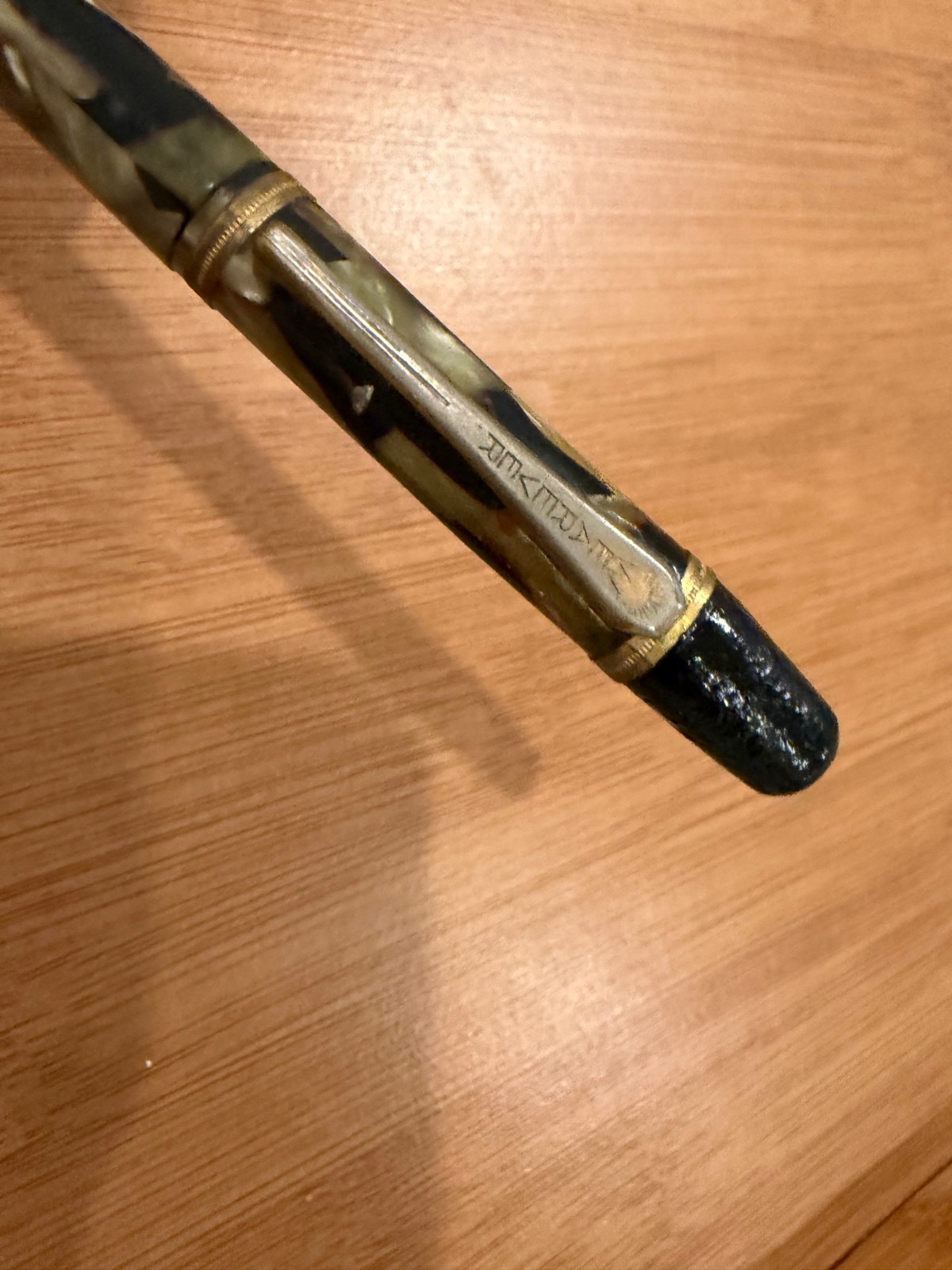 Vintage Wearever Green Black Camo Plastic or Celluloid Mechanical Pencil