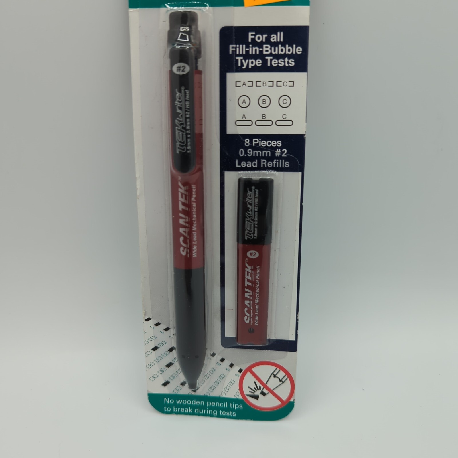 Tek Writer Scan Tek Wide Lead Mechanical Pencil 0.9 mm #2 HB With Refills 2008