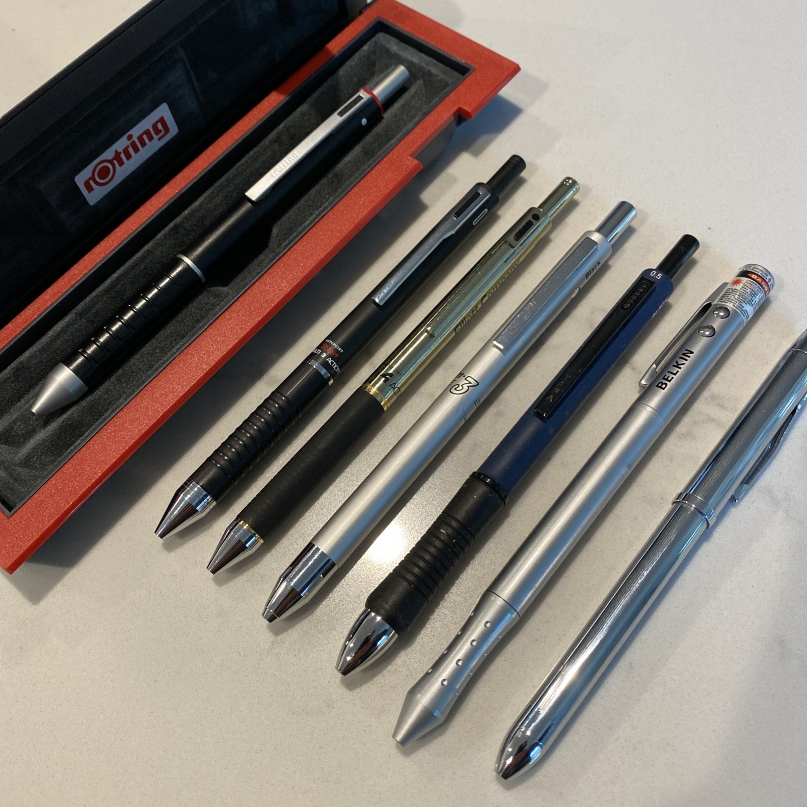 Lot X 7 Multi Function Pen Pencil Trio Quad Rotring Staedtler Yafa Belkin Cross