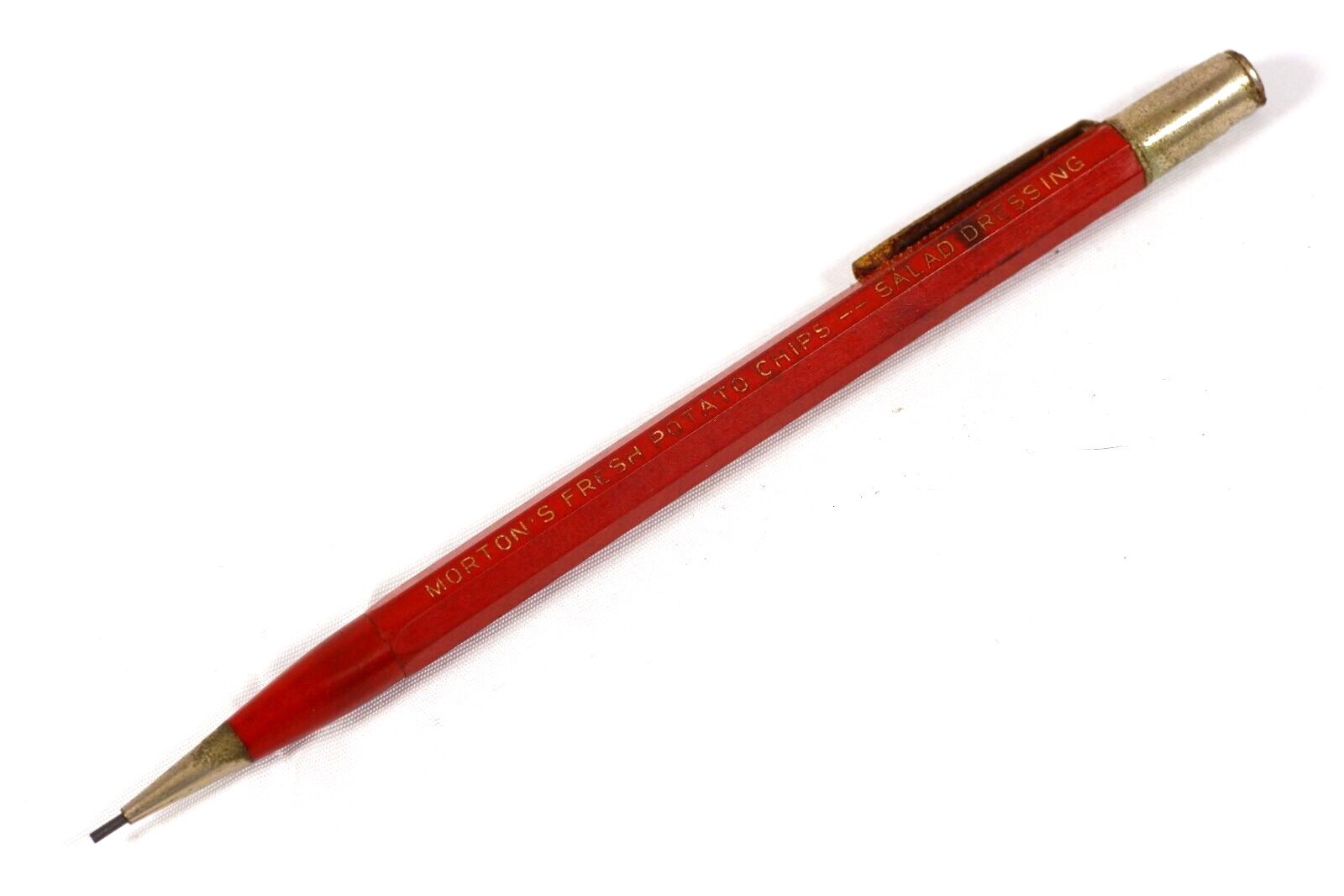 Morton Fresh Potato Chips Salad Dressing 1950s Advertising Mechanical Pencil